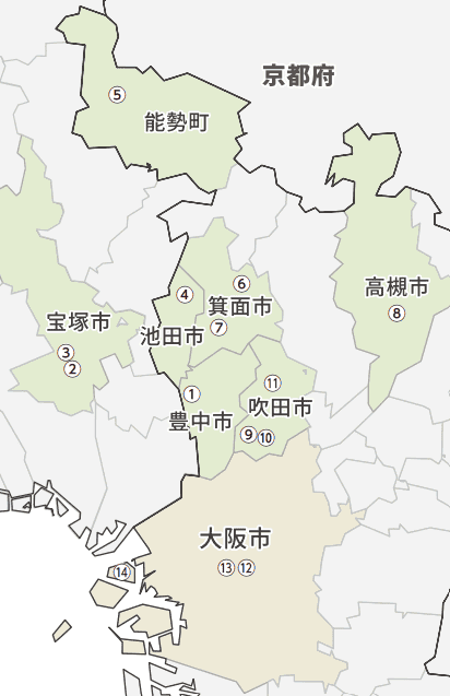 掲載施設マップ