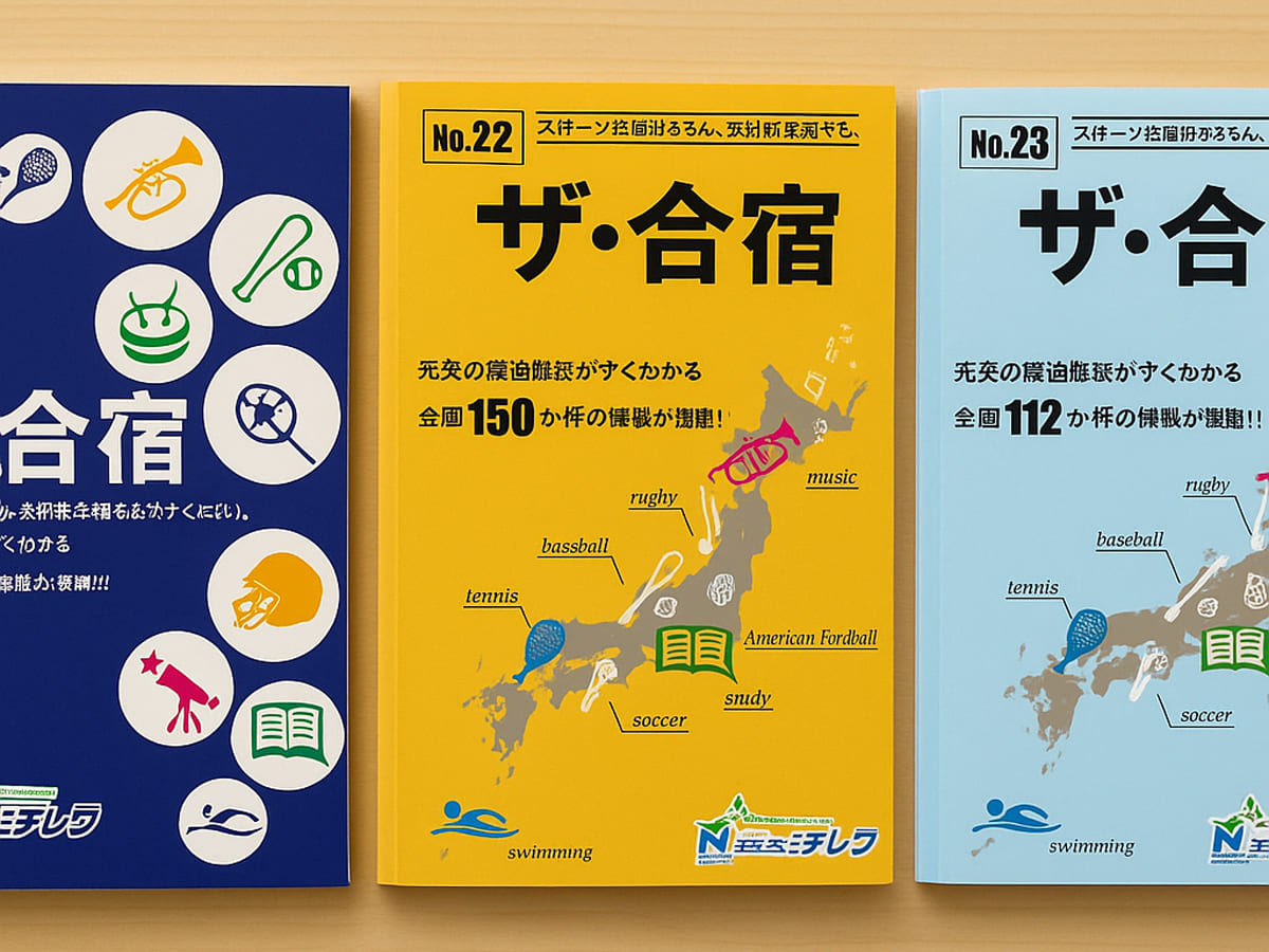 合宿情報冊子『ザ・合宿』の実物表紙